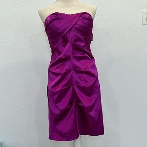GUC 11/12 raspberry pink/purple silky strapless prom/party dress
